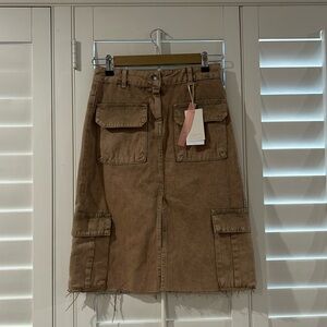 Stradivarius Cargo Midi Skirt